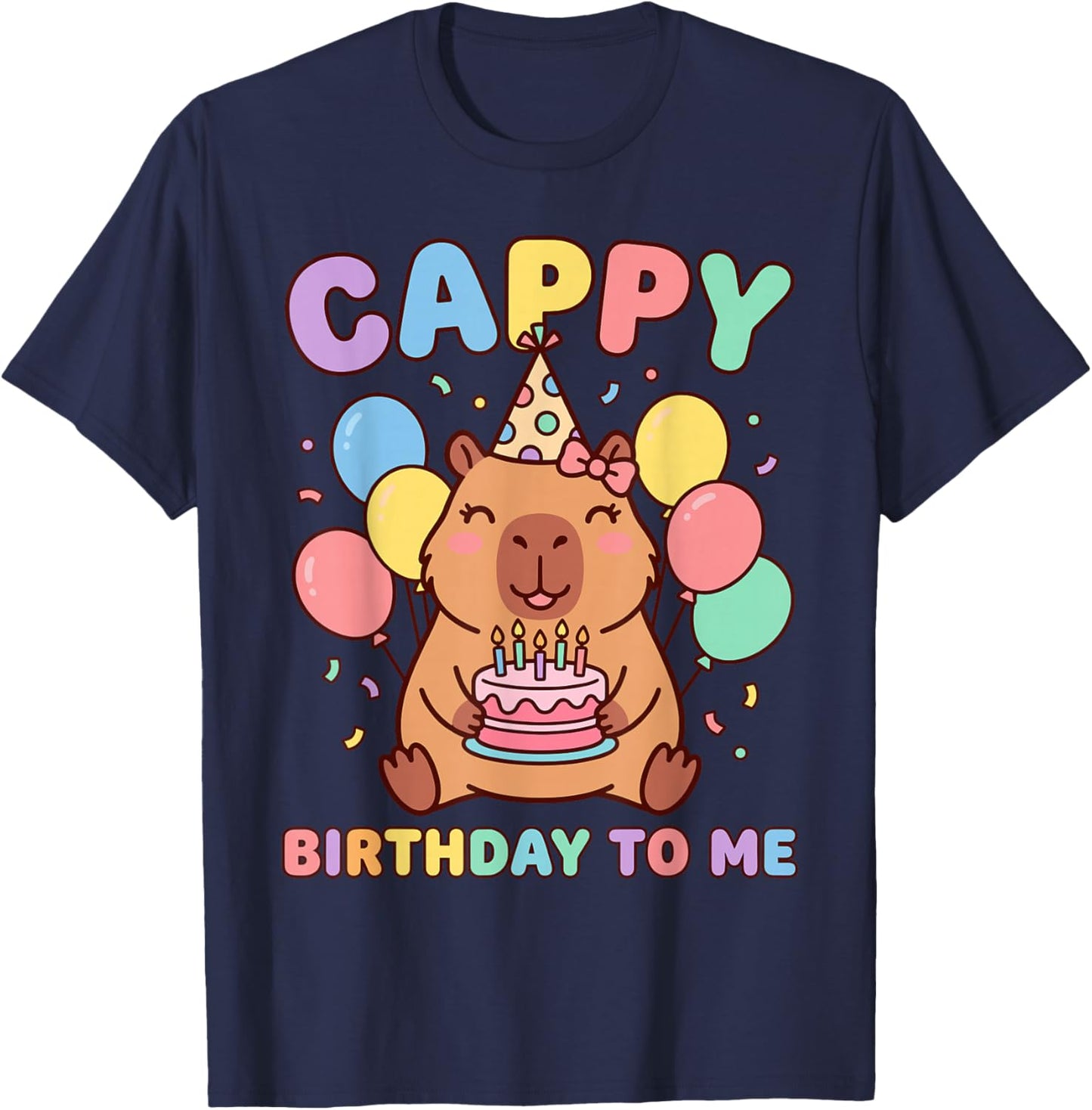 Cappy Birthday to Me Happy Birthday T-Shirt - T-Shirt | Navy