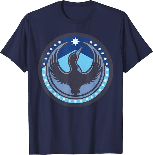 Minnesota Rebel Loon New MN State Flag T-Shirt - T-Shirt | Navy