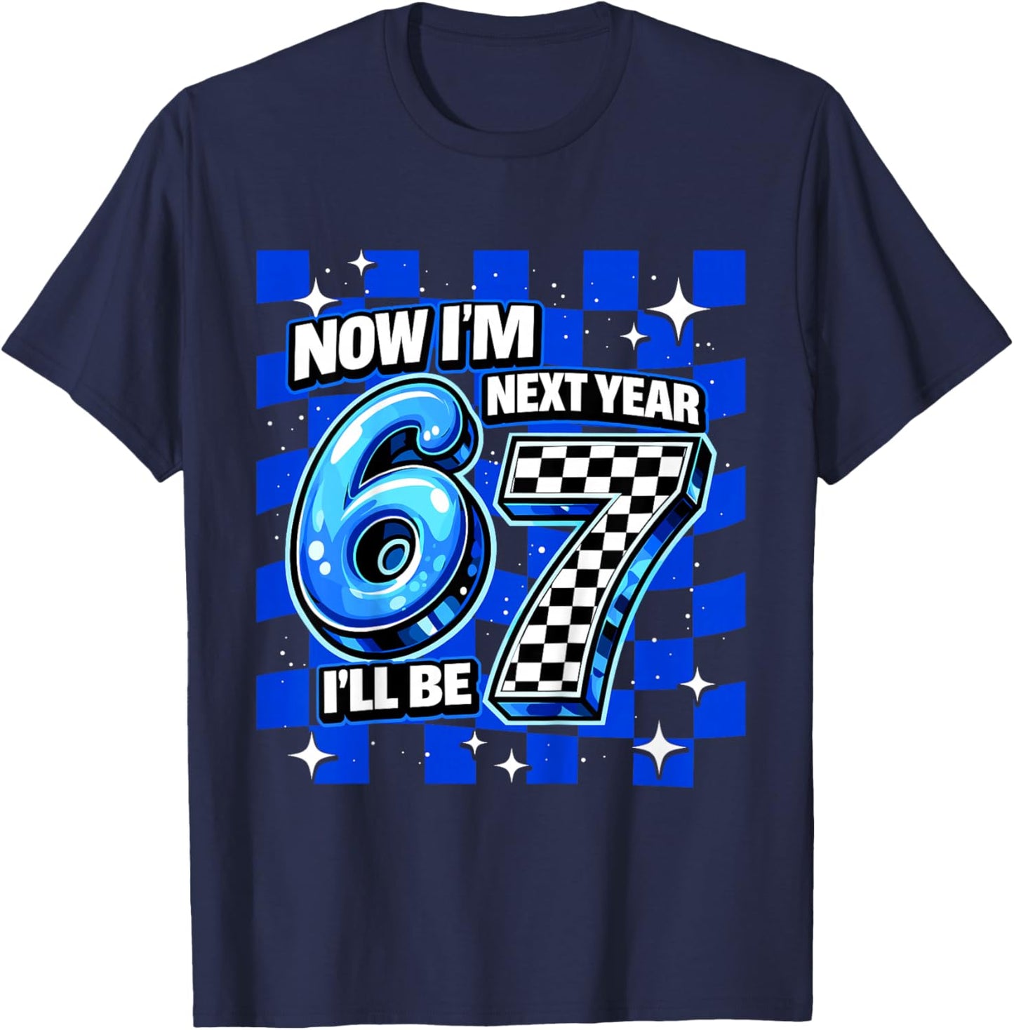 6 Year Old Birthday Boys Kids Now I'm 6 Next Year I'll be 7 T-Shirt - T-Shirt | Navy