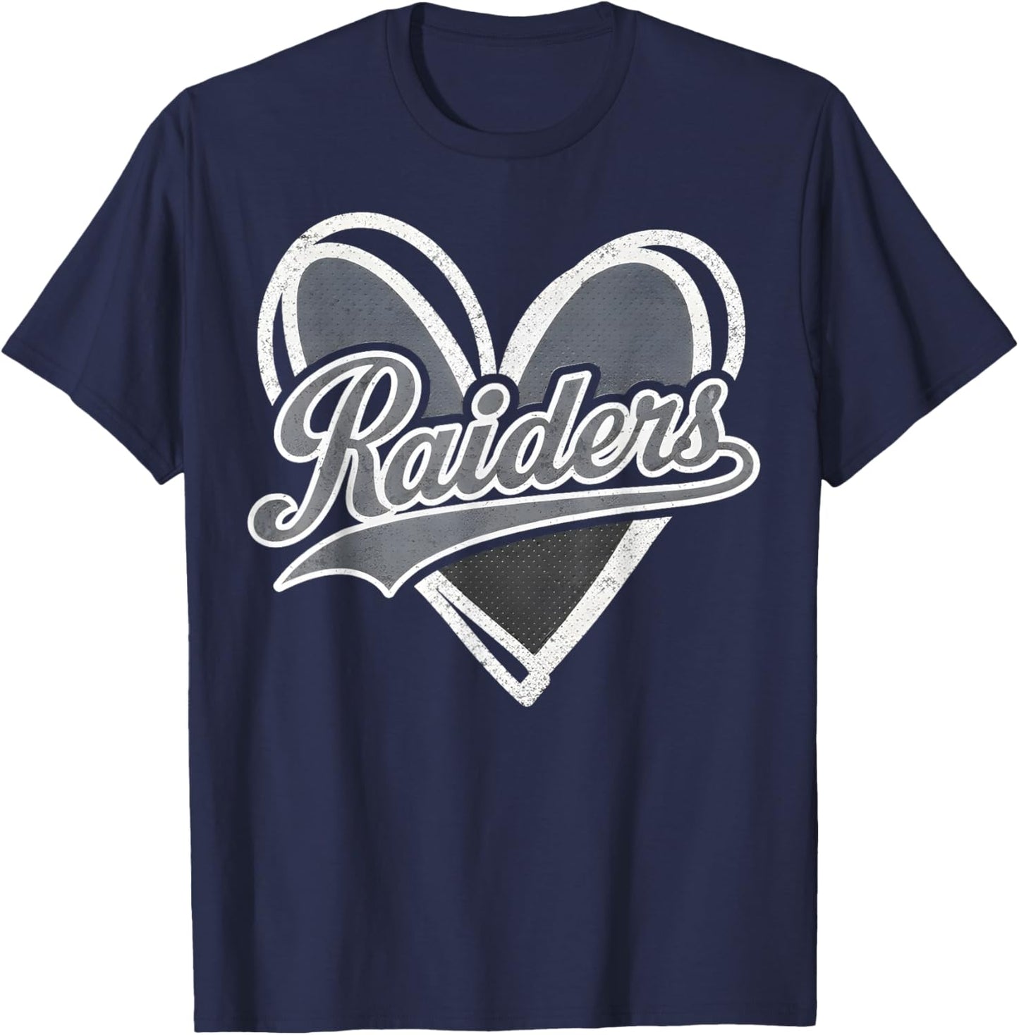 Raiders Heart Name Vintage Retro Men Women Girl Kid T-Shirt - T-Shirt | Navy