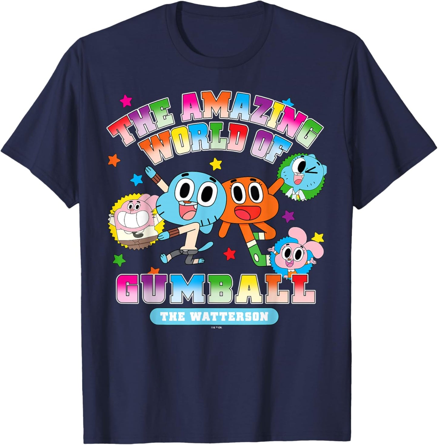 The Amazing World of Gumball The Watterson Collegiate T-Shirt - T-Shirt | Navy