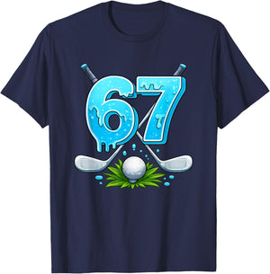 Awesome 67 Meme Golfing Gifts for Kids Teens Viral Meme 6 7 T-Shirt - T-Shirt | Navy