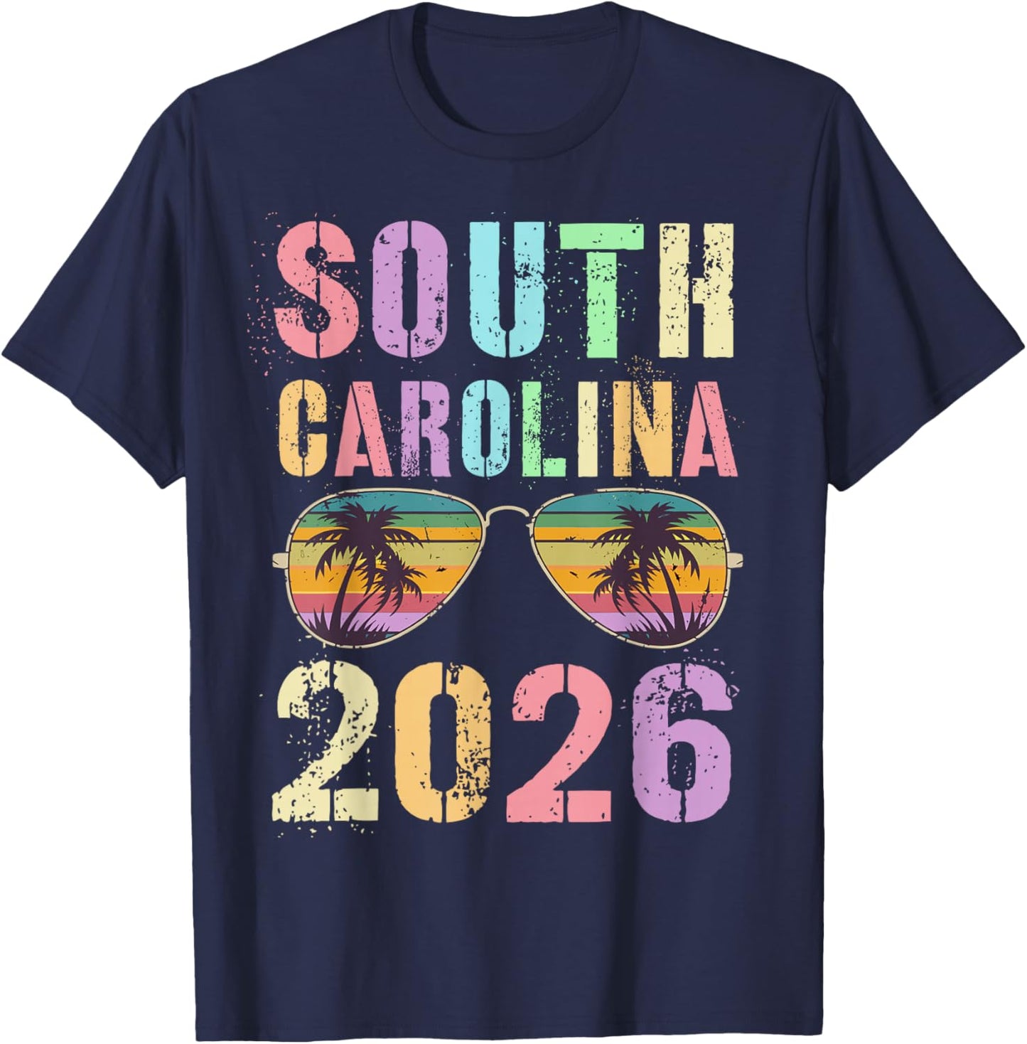 Cute South Carolina 2026 Vacay Travel Vacation All Girls T-Shirt - T-Shirt | Navy