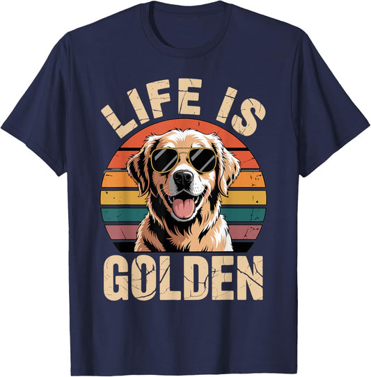 Funny Retriever Dog Vintage Men T-Shirt - T-Shirt | Navy