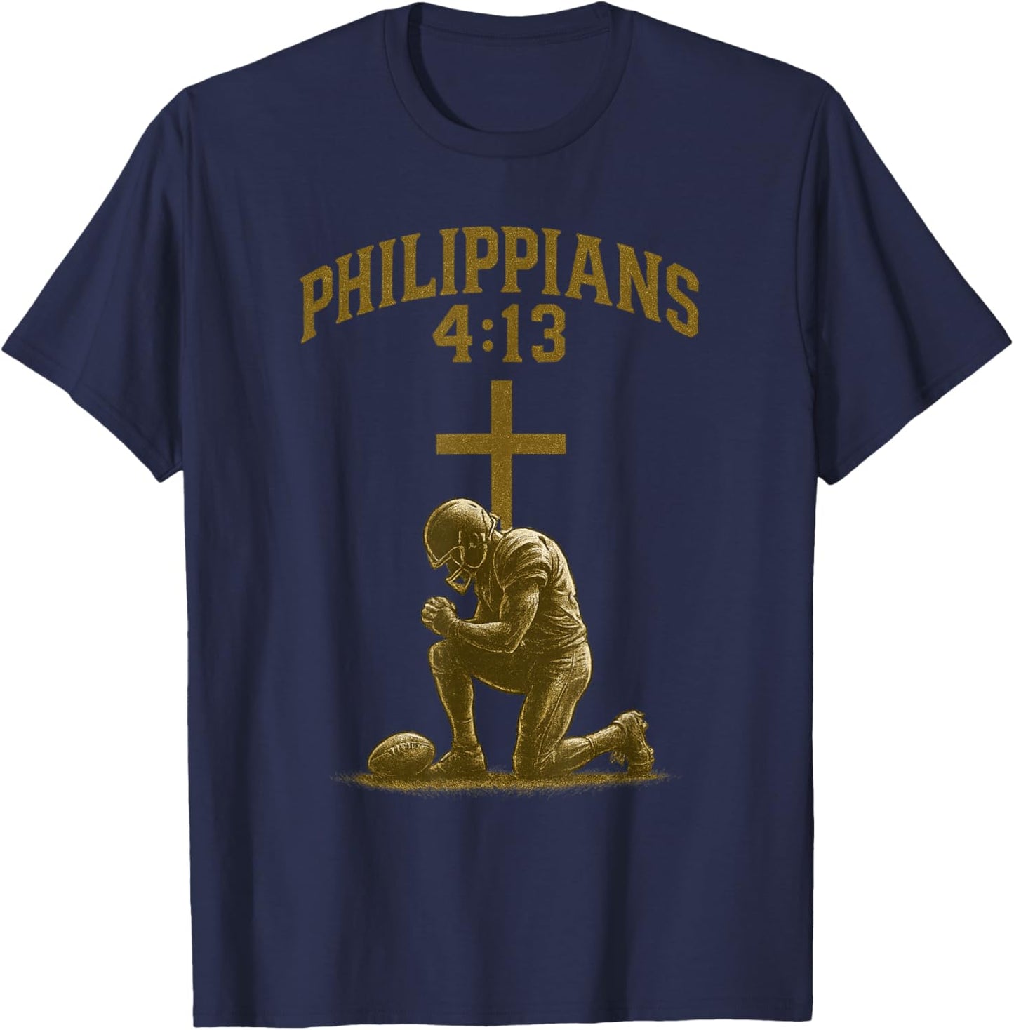 Christian Football Philippians T-Shirt - T-Shirt | Navy