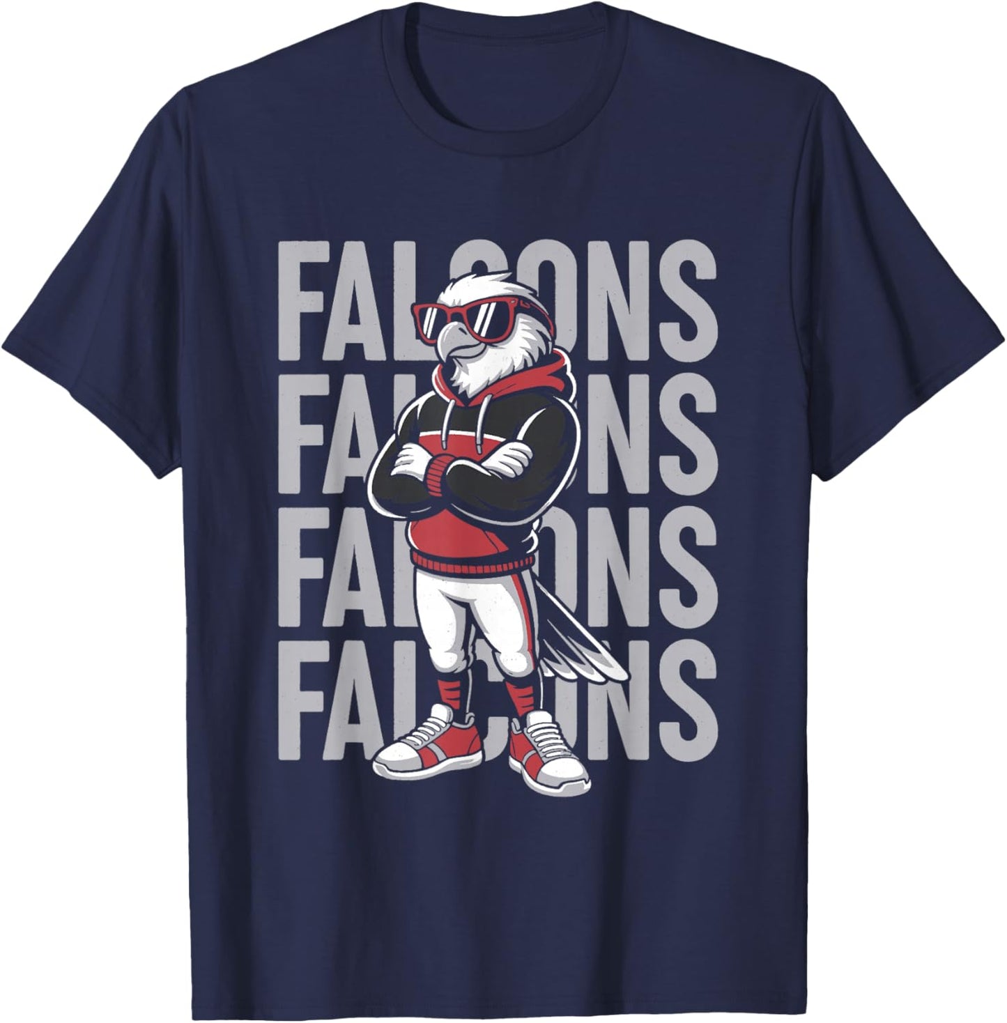 Retro Falcon Gift Women Boys Girls Kids T-Shirt - T-Shirt | Navy