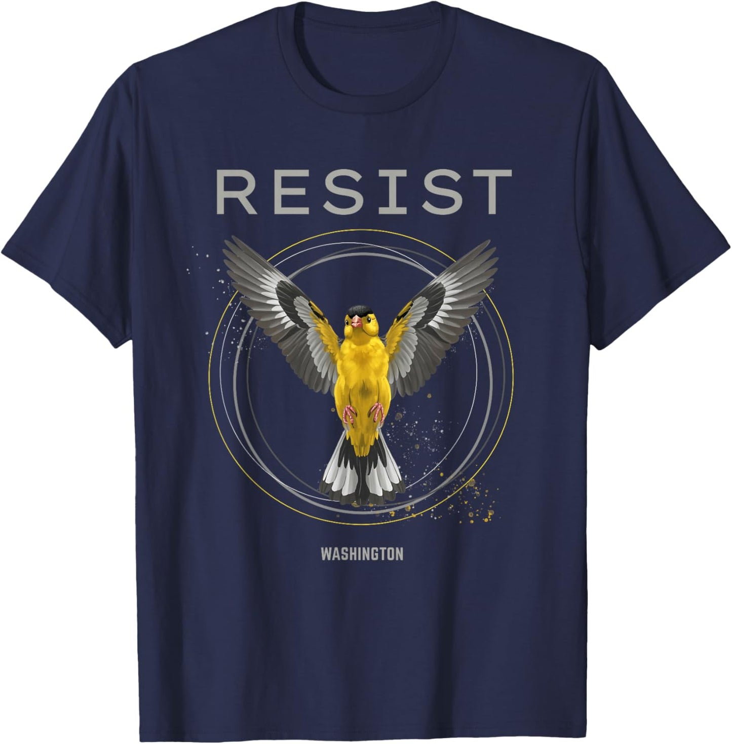 Washington Resist 2026 Rebel Alliance American Goldfinch T-Shirt - T-Shirt | Navy
