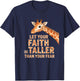 Let Your Faith Be Taller Than Your Fear Kids Giraffe Jungle T-Shirt - T-Shirt | Navy