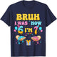 6 7 Birthday Gifts Decorations I was 6 Now Im 7 Shirt Boy T-Shirt - T-Shirt | Navy