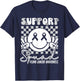 Support Lung Cancer Awareness Smile White Ribbon Girls Kids T-Shirt - T-Shirt | Navy