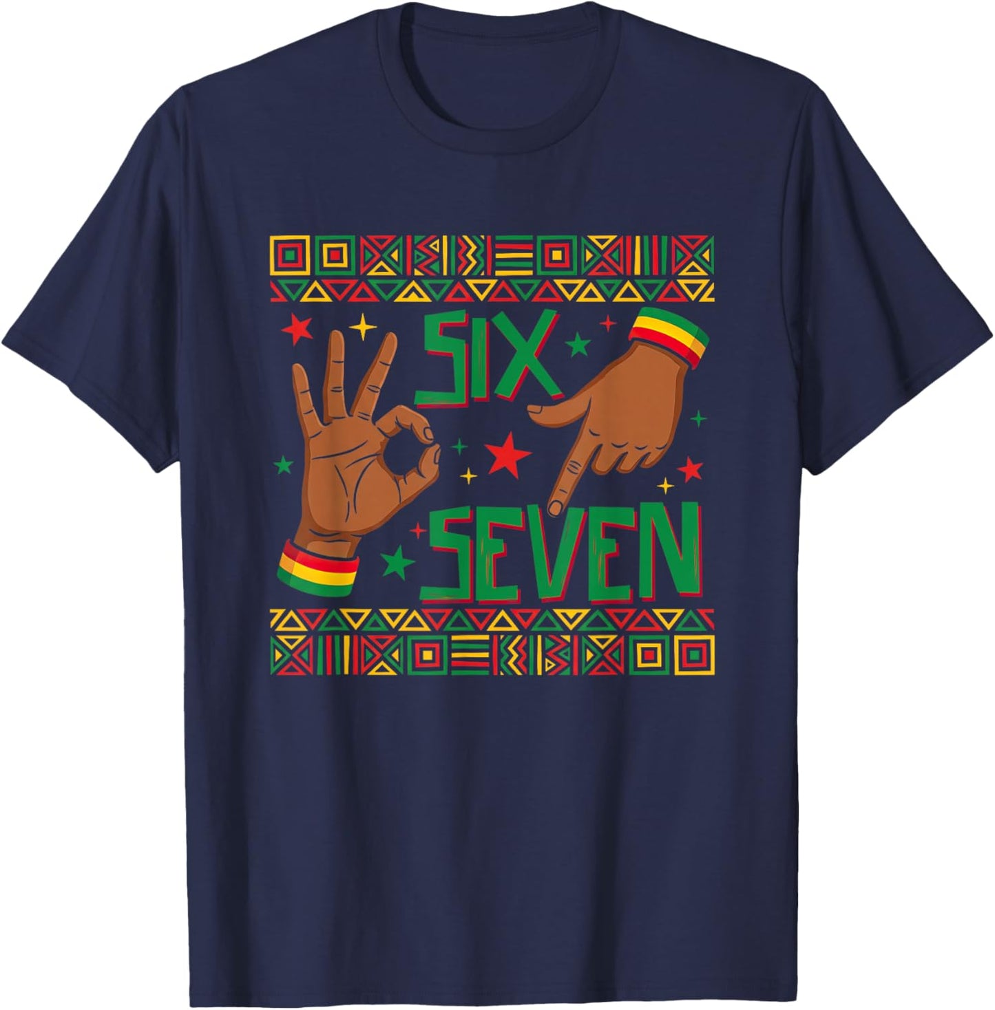 67 Black History Six Seven African American Boys Girls Kids T-Shirt - T-Shirt | Navy