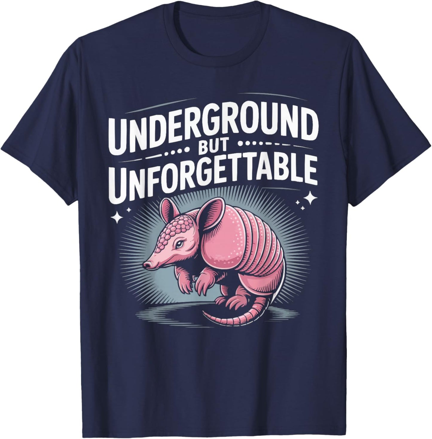 Pink Fairy Armadillo Lover Animal Cingulata Chlamyphoridae T-Shirt - T-Shirt | Navy