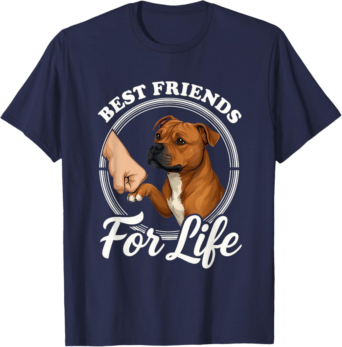 Staffordshire Bull Terrier Lover Beautiful Bull Terrier T-Shirt - T-Shirt | Navy