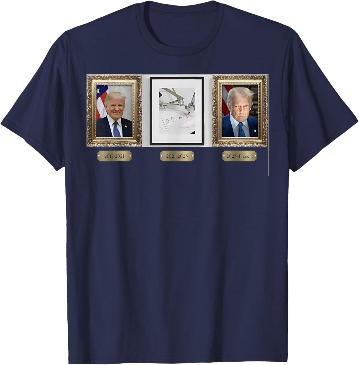 Biden autopen Signature T-Shirt - T-Shirt | Navy