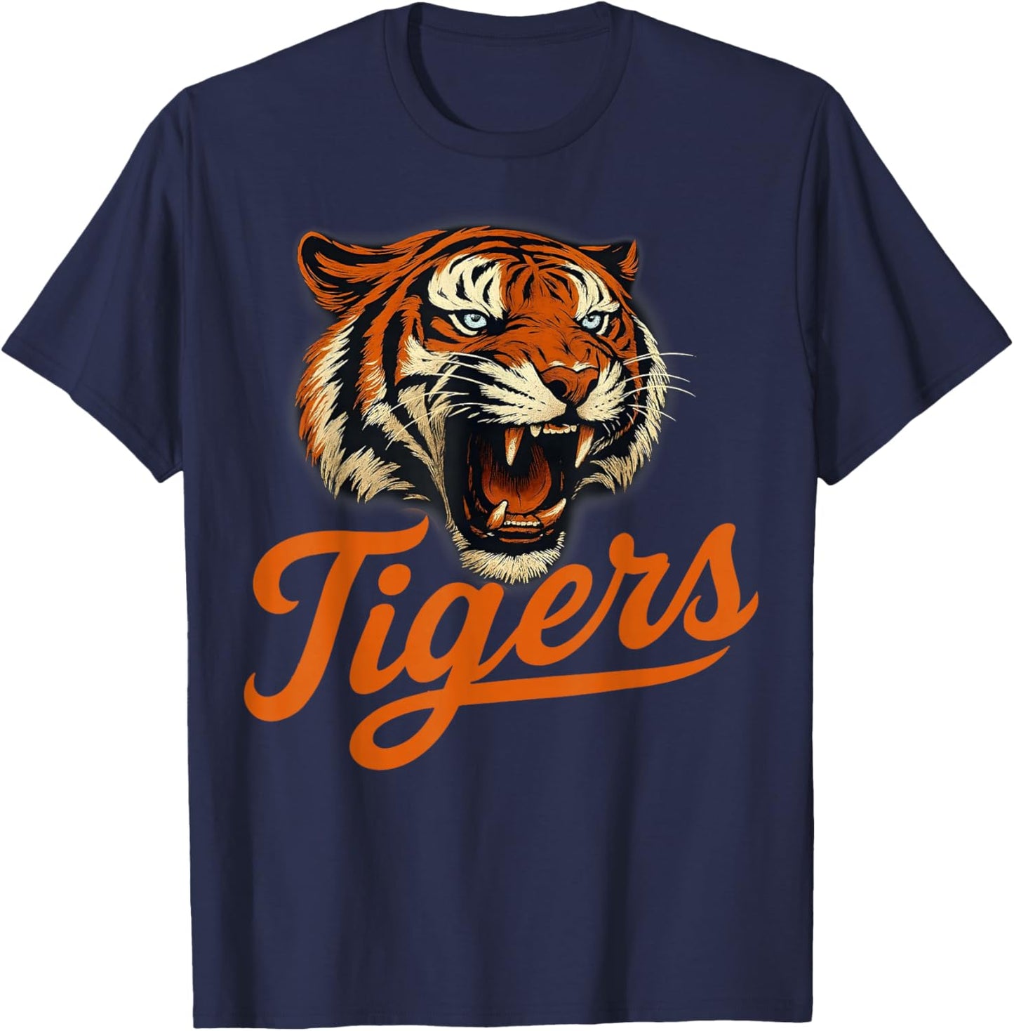 Vintage Tiger Name Animal Graphic Gift Women Kids T-Shirt - T-Shirt | Navy