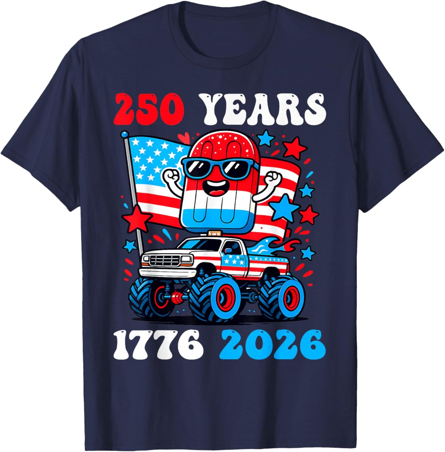 250 Years 250th Anniversary 1776 2026 USA 4th of July Boys T-Shirt - T-Shirt | Navy