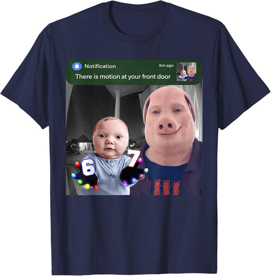 There is Motion At Your Front Door John Pork and Ai Baby T-Shirt - T-Shirt | Navy