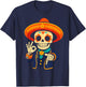 Day of Dead Sugar Funny Dia de Los Muertos 67 Hand Meme T-Shirt - T-Shirt | Navy