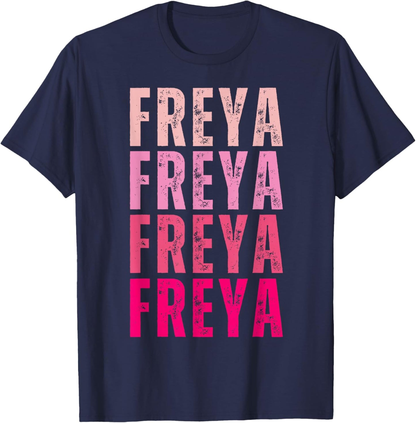 Vintage Freya Personalized Name I Love Freya T-Shirt - T-Shirt | Navy