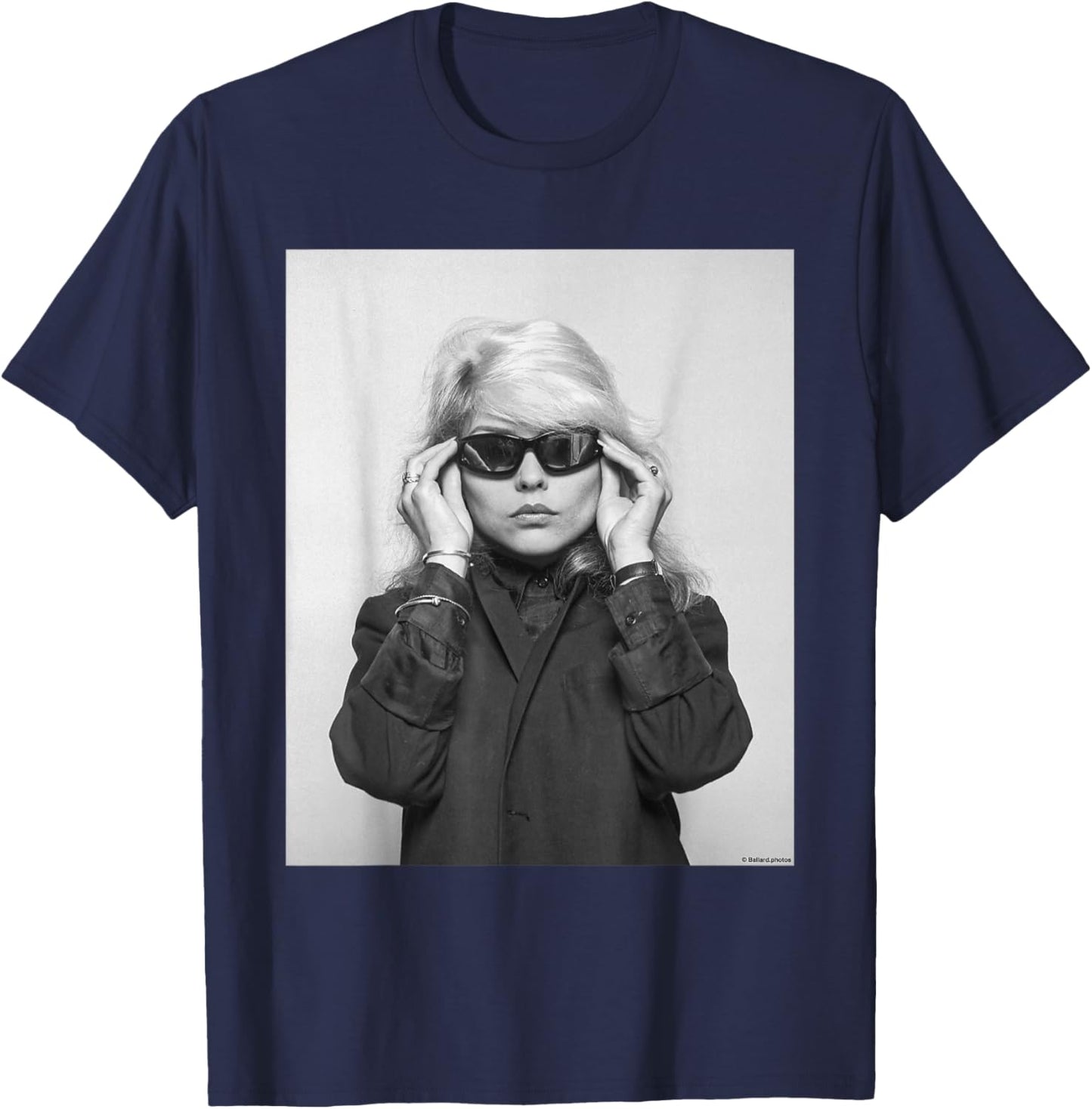 Blondie Debbie Harry New Wave Pop Singer by Allan Ballard T-Shirt - T-Shirt | Navy