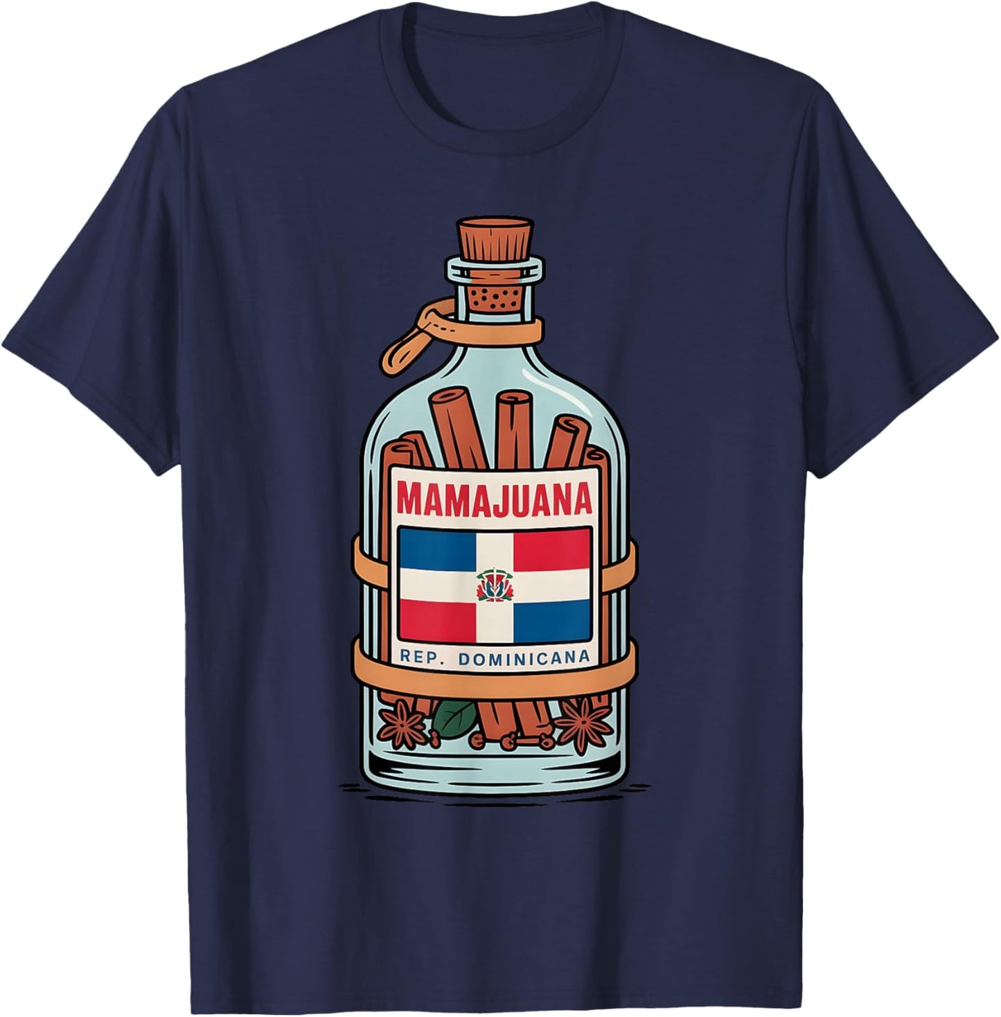 Dominican Republic Mamajuana Drink Culinary Dominicano T-Shirt - T-Shirt | Navy