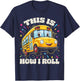 This is How I Roll School Bus Driver Funny Back to School T-Shirt - T-Shirt | Navy
