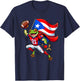 Puerto Rico Men Women Flag Boriqua Coqui Frog Funny Football T-Shirt - T-Shirt | Navy