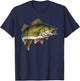 Walleye Fish Art Walleye Fishing T-Shirt - T-Shirt | Navy