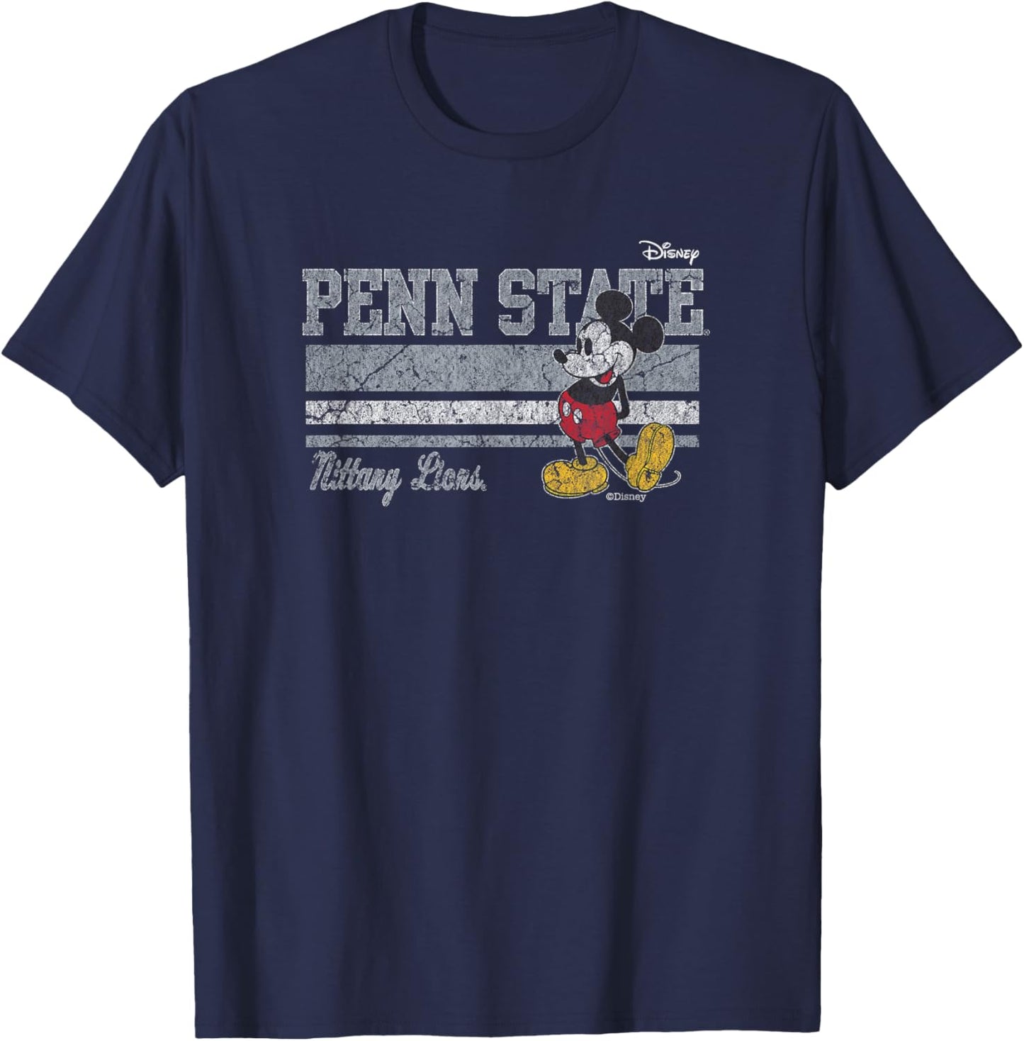 Penn State Nittany Lions Mickey Mouse Vintage Navy T-Shirt - T-Shirt | Navy