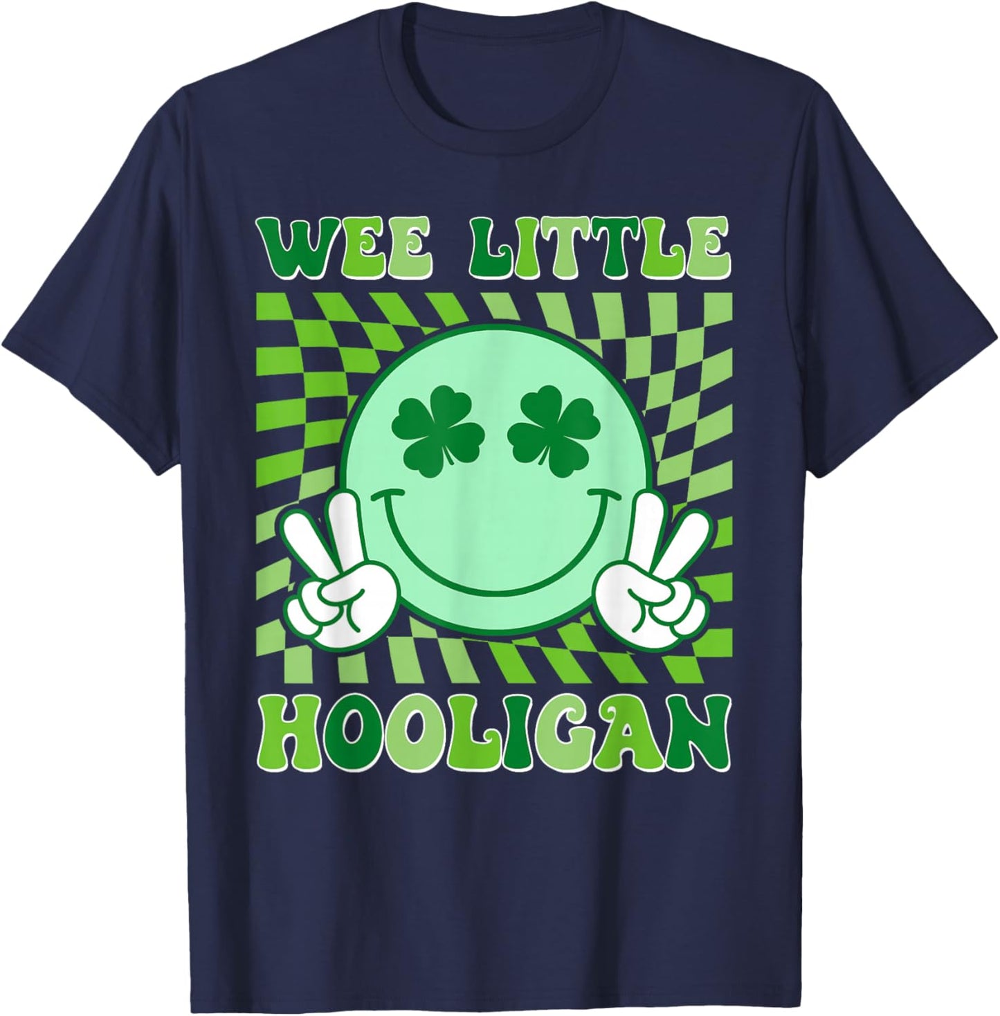Wee Little Hooligan Funny St Patrick's Day Kids Boys Girls T-Shirt - T-Shirt | Navy