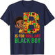 B is for Brilliant Black Boy Kid Black History Month T-Shirt - T-Shirt | Navy