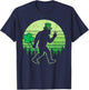 Funny Men St Patricks Day Bigfoot Shamrock Men Women Kids T-Shirt - T-Shirt | Navy