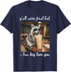 Y'all were Feral But I Low Key Love You Raccoon Iced Coffee T-Shirt - T-Shirt | Navy