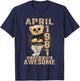 April 1981 45th Birthday 2026 Women 45 Years Teddy Bear T-Shirt - T-Shirt | Navy