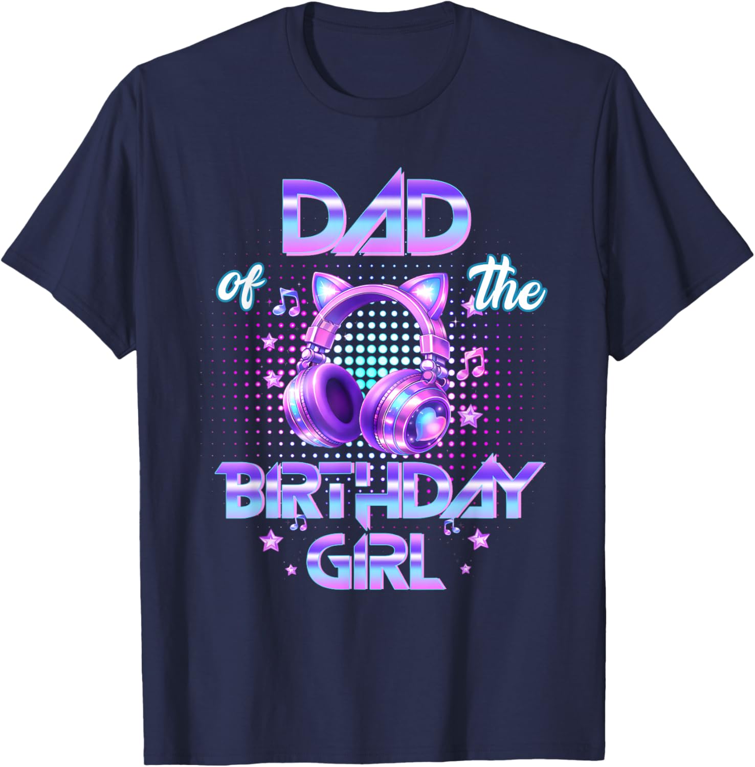 Dad The Birthday Girl K-pop Family Birthday Party Girls T-Shirt - T-Shirt | Navy
