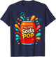 Soda Pop Cartoon Splash Cute Retros Beverage Funny Oranges T-Shirt - T-Shirt | Navy