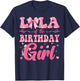 Lola of The Birthday Girl Family Pink Coquette Bow T-Shirt - T-Shirt | Navy