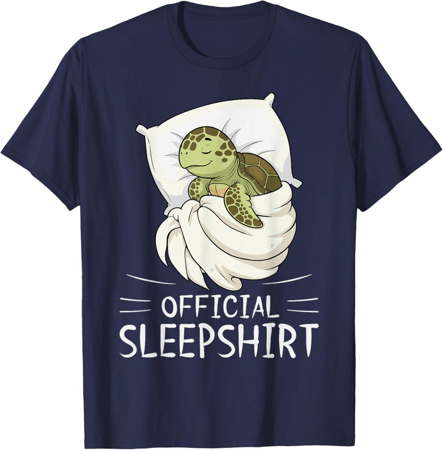Turtle Animal Official Sleepshirt Pajamas Nightgown T-Shirt - T-Shirt | Navy