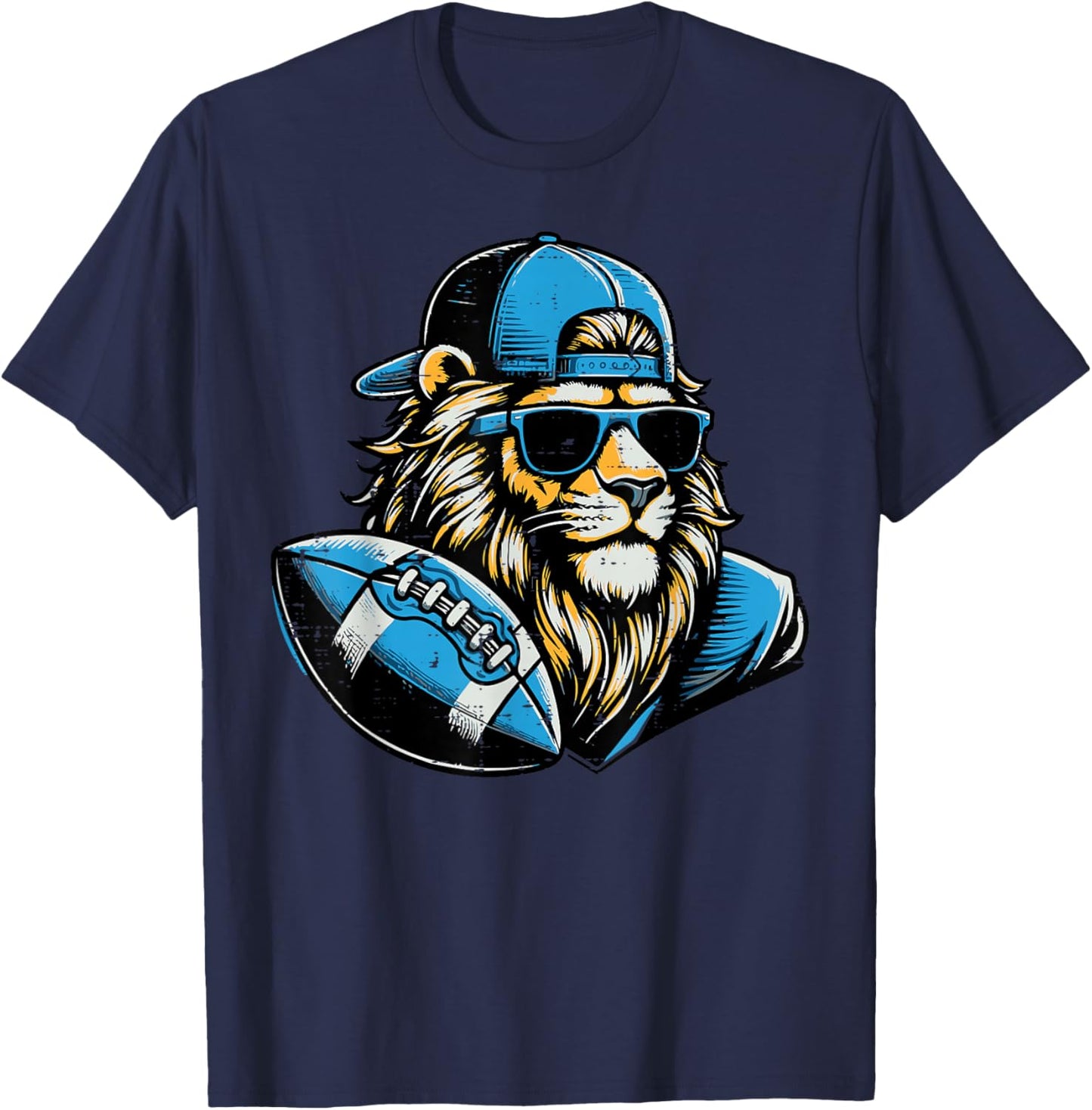 Lion Men Kids Women Boys Girls Youth Teen T-Shirt - T-Shirt | Navy