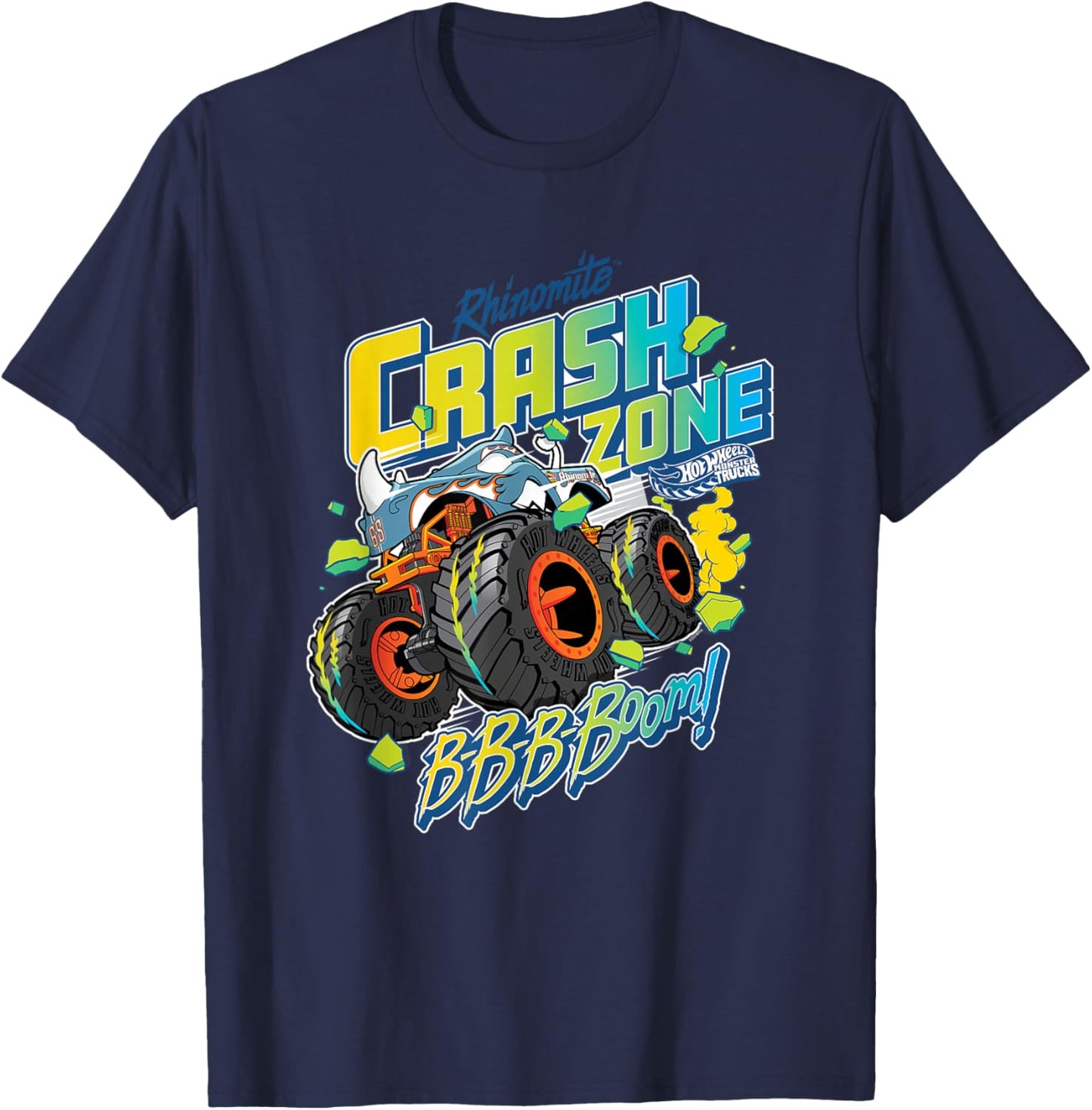 Hot Wheels Monster Trucks - Crash Zone T-Shirt - T-Shirt | Navy