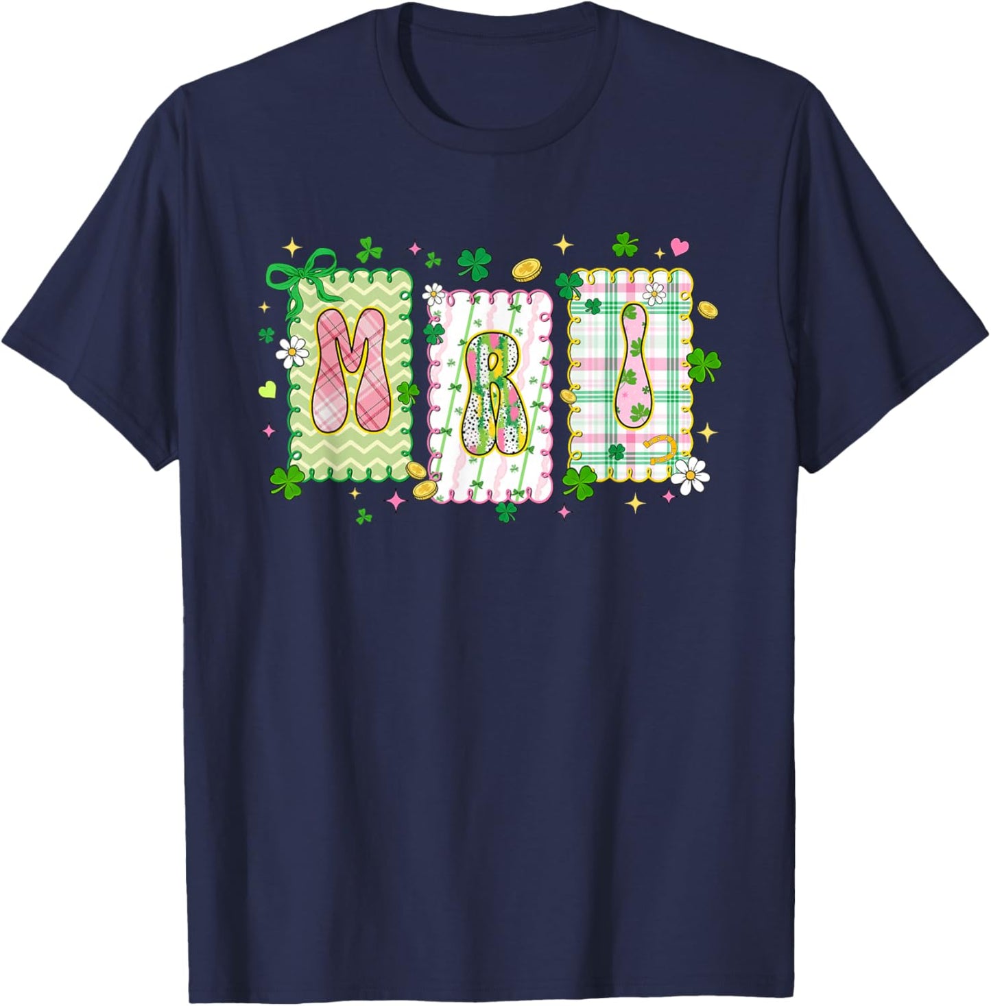 MRI Technologist St Patrick's Day Rad Tech Lucky Shamrock T-Shirt - T-Shirt | Navy