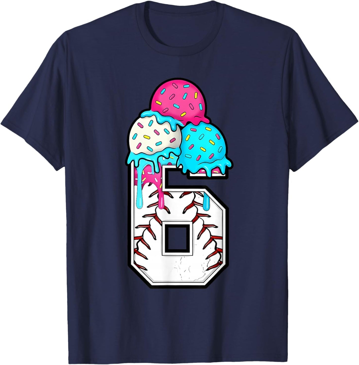Funny Number 6 Baseball Drip 67 Meme Costume Couple Matching T-Shirt - T-Shirt | Navy