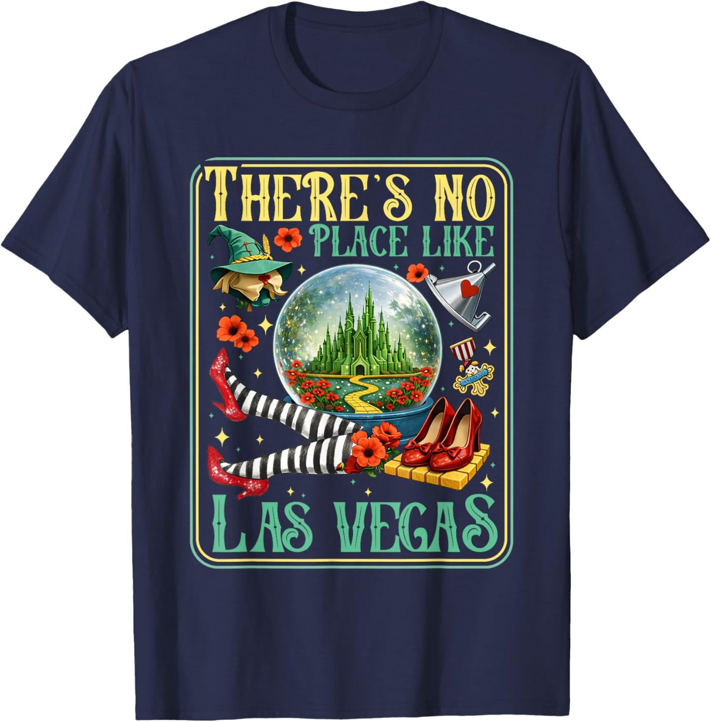 There's No Place Like Las Vegas Off to See The Wizard T-Shirt - T-Shirt | Navy