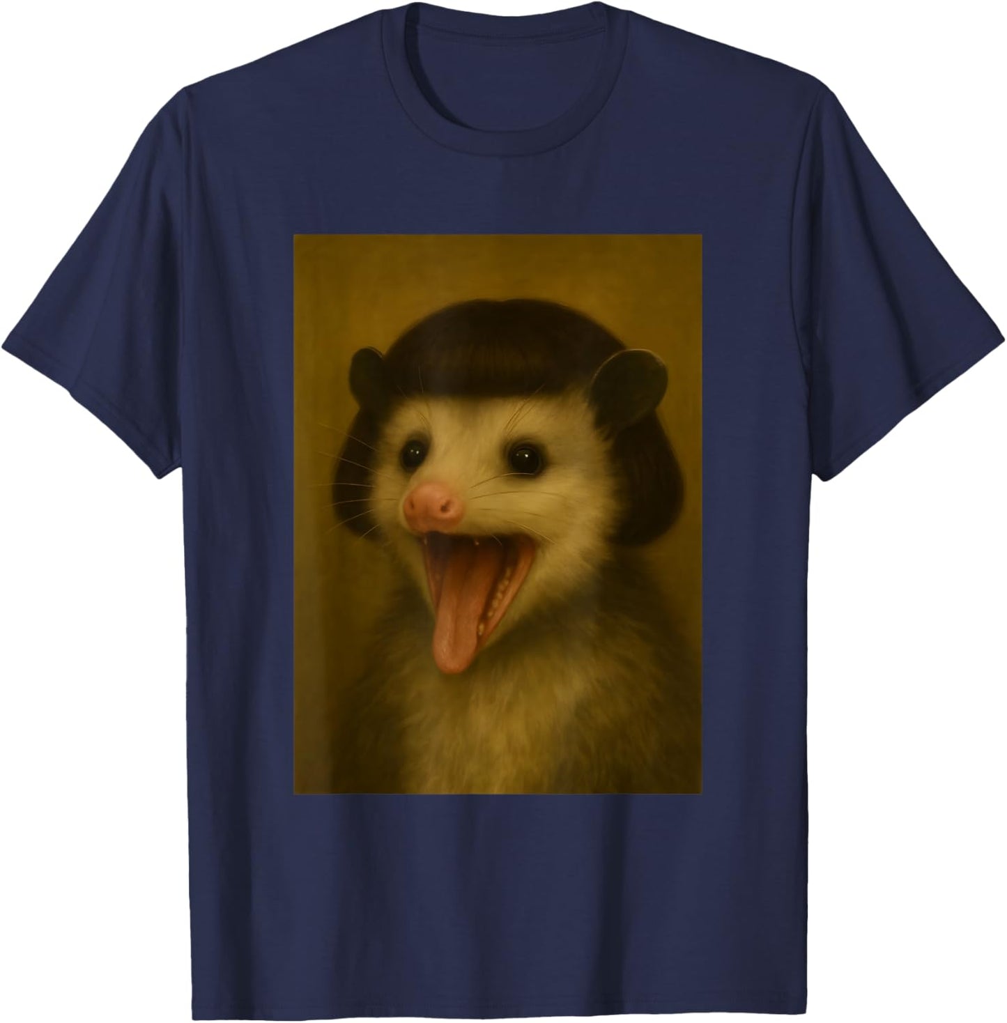 Funny Possum Bob Haircut Viral Meme Opossum T-Shirt - T-Shirt | Navy