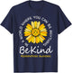 Be Kind Endometriosis Awareness Yellow Ribbon Endo Support T-Shirt - T-Shirt | Navy