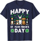Happy St Patricks Paw Tricks Day Dogs Paddys Men Women Kids T-Shirt - T-Shirt | Navy