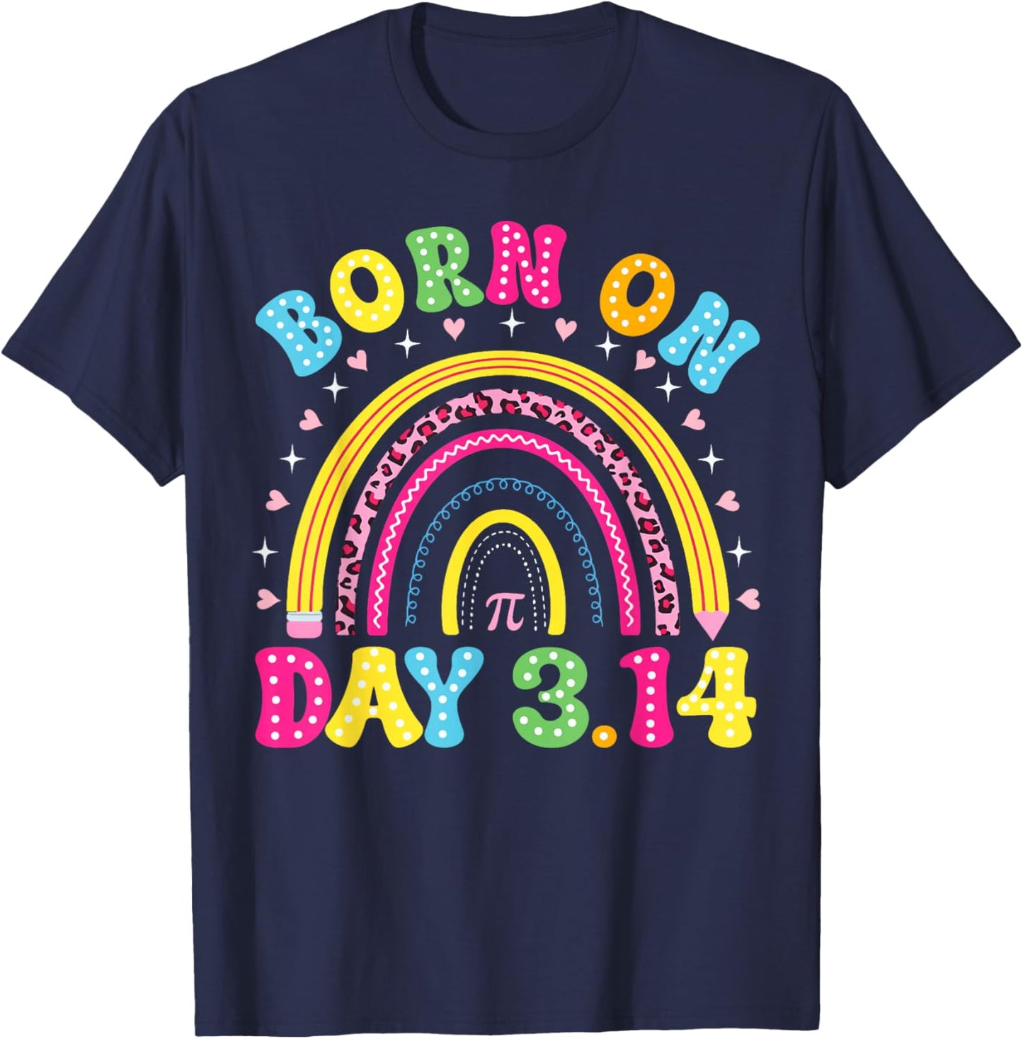 Born On Pi Day Birthday Bday Math 3.14 Funny Kid T-Shirt - T-Shirt | Navy