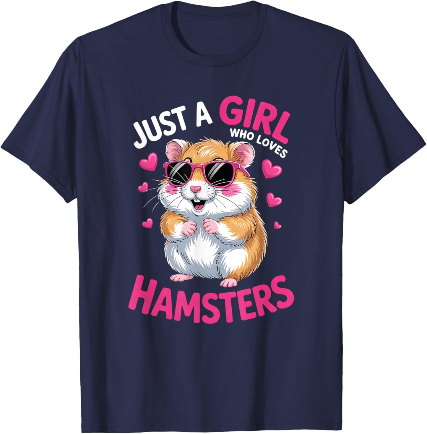 Girls Hamster T-Shirt - T-Shirt | Navy