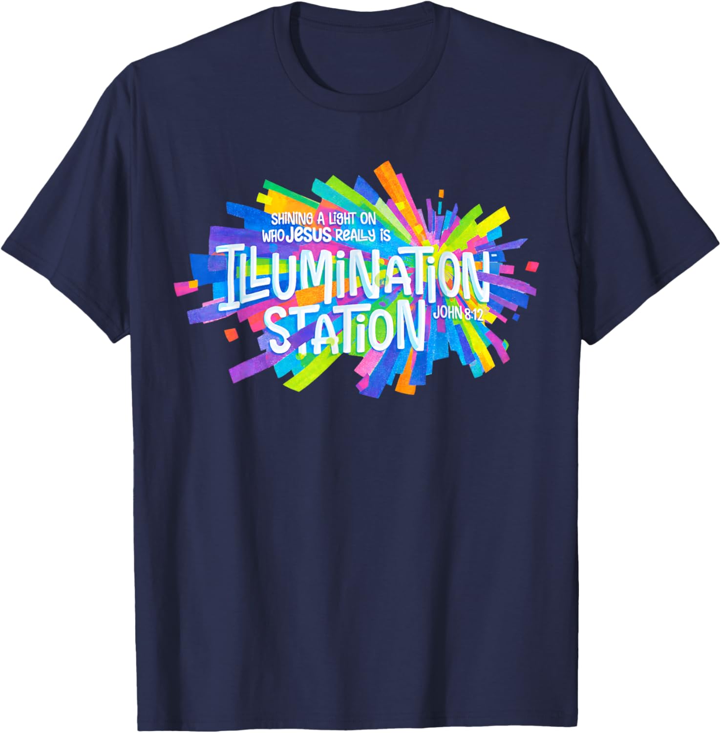 Illumination Station VBS 2026 Vacation Bible School 2 Sided T-Shirt - T-Shirt | Navy
