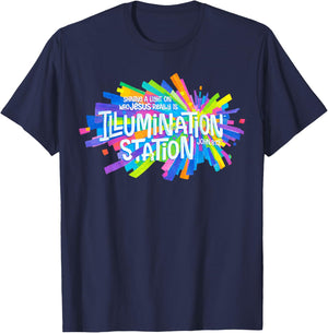 Illumination Station VBS 2026 Vacation Bible School 2 Sided T-Shirt - T-Shirt | Navy